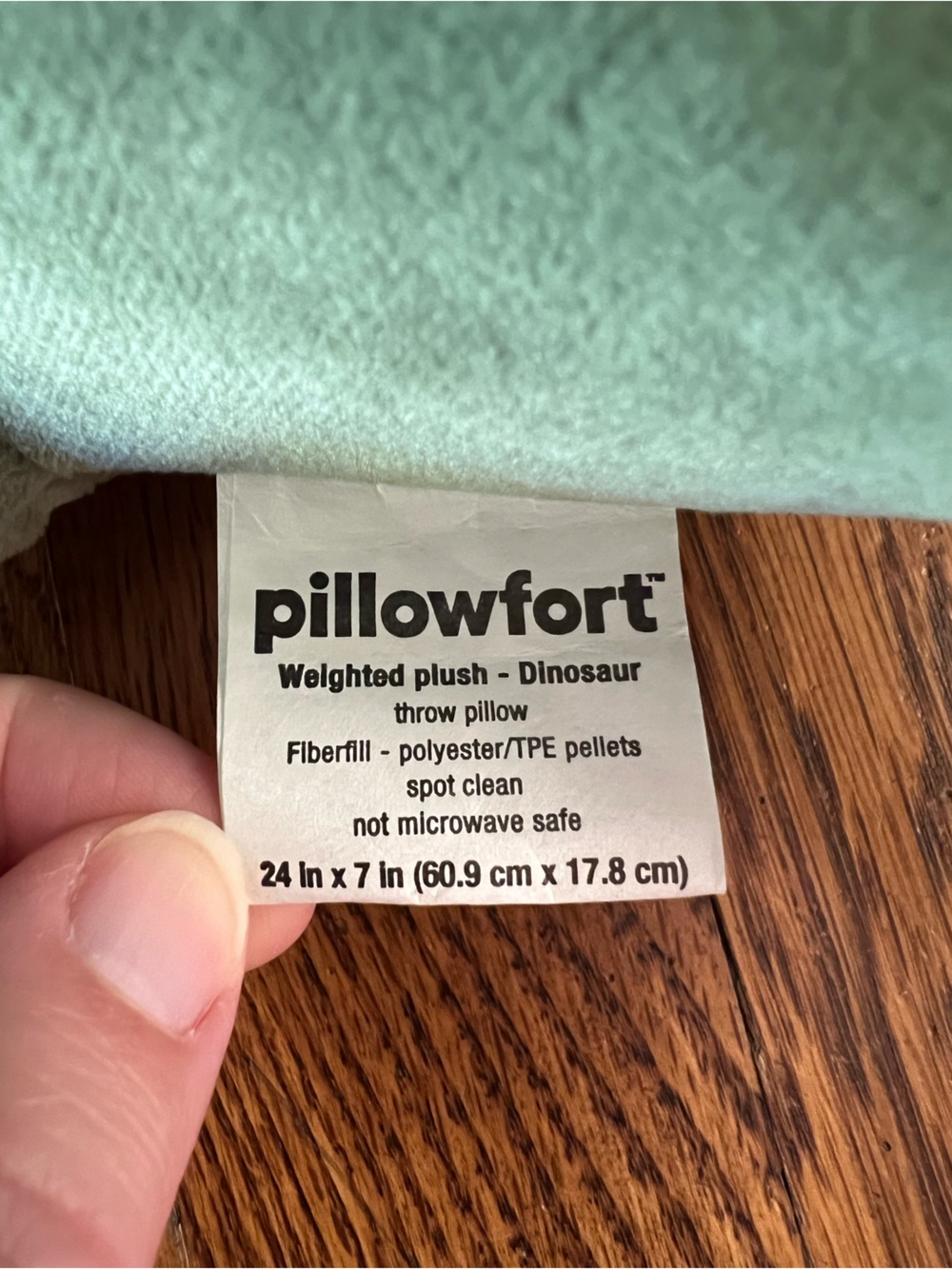 Pillowfort Weighted Plush Dinosaur Triceratops Stuffed Animal 24” 3 lbs Pillow - Picture 7 of 7